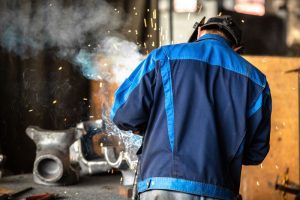 welding in a factory