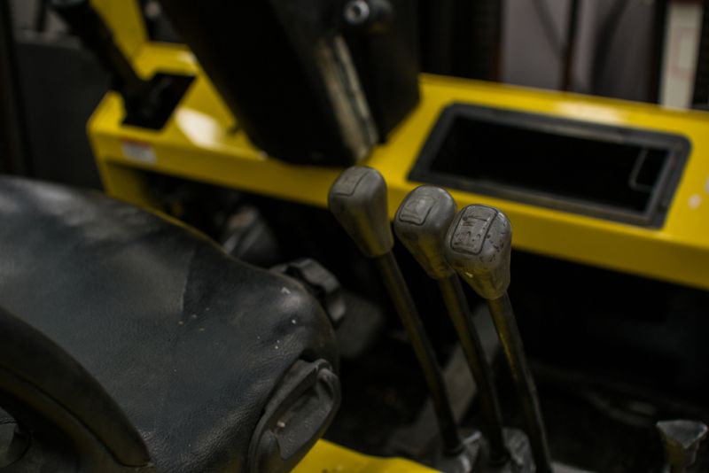 closeup image of the inside of a forklift