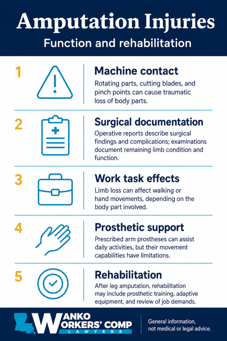 Amputation injuries infographic